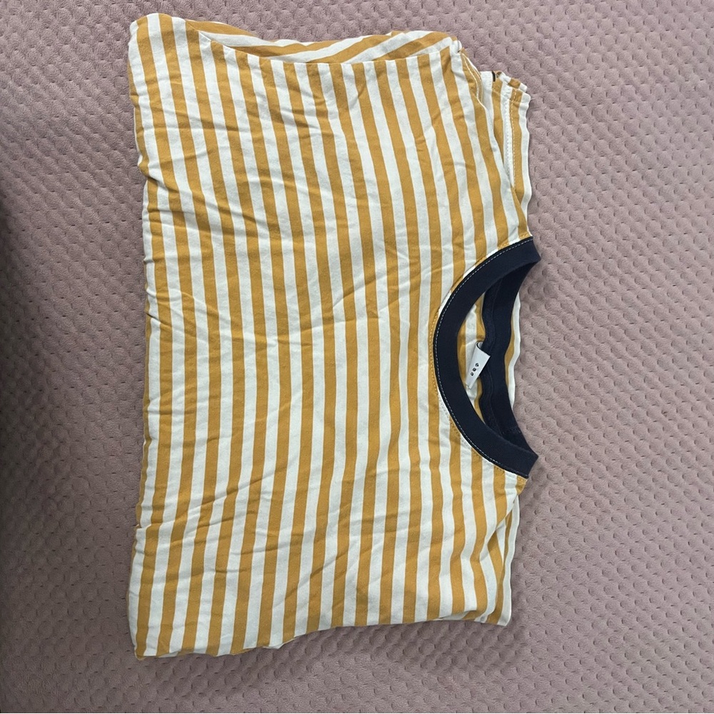 Striped Yellow and White T-Shirt